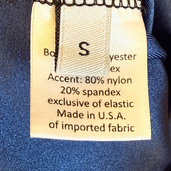 Luckyleo Royal Blue Leotard with Velvet and Mesh Accents - Picture 7 of 8